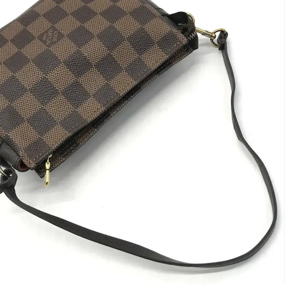 Louis Vuitton Damier Trouse Makeup Pouch Canvas Leather Black Brown - Picture 7 of 13